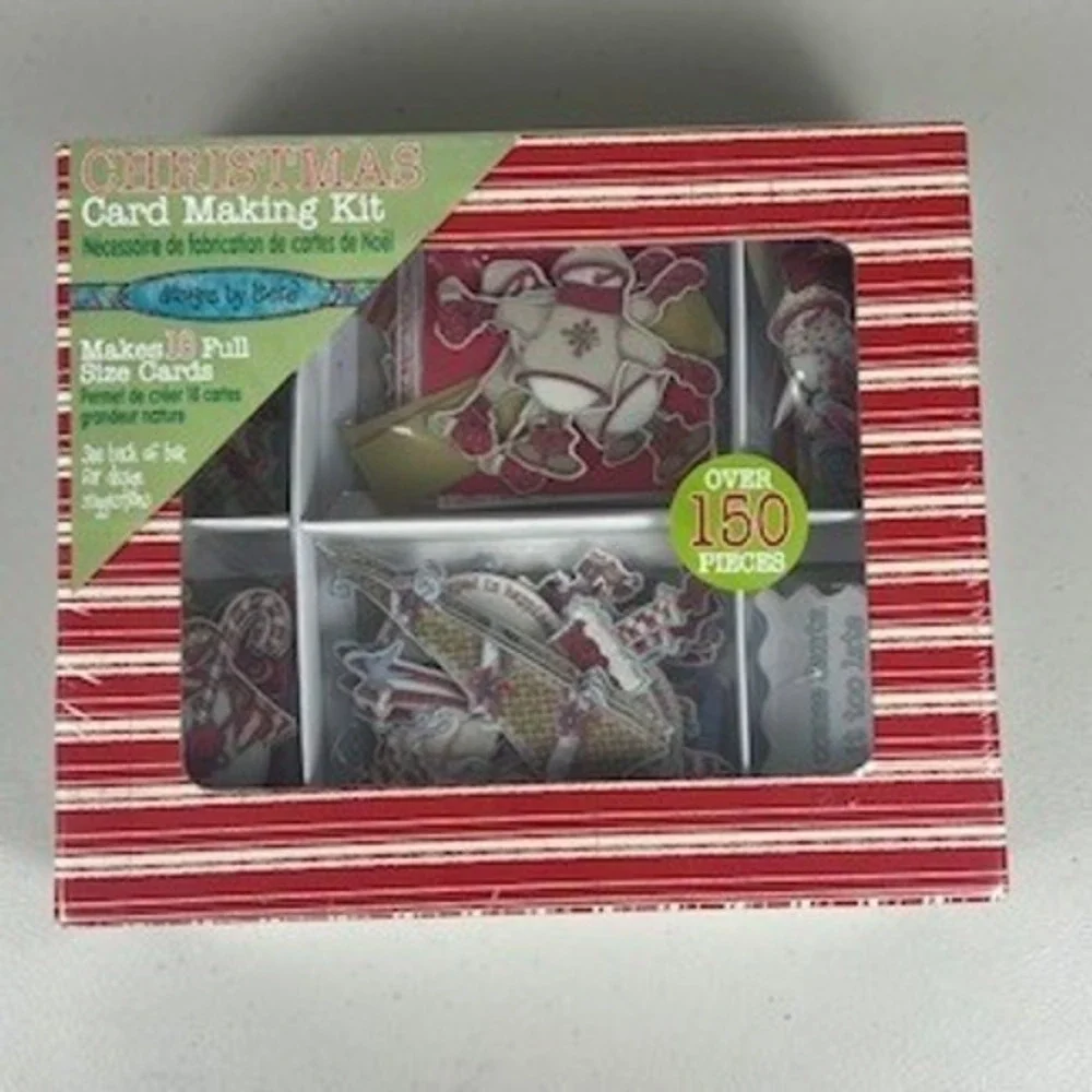 Designs by Leere Christmas Card‎ Making Kit 18 Count 150+ Pieces Snowman Santa